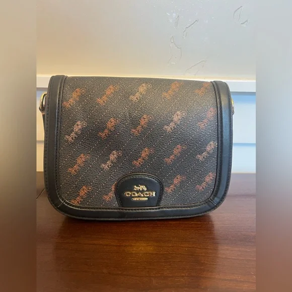 Coach Saddle Bag With Horse And Carriage Dot Print - Picture 3 of 10